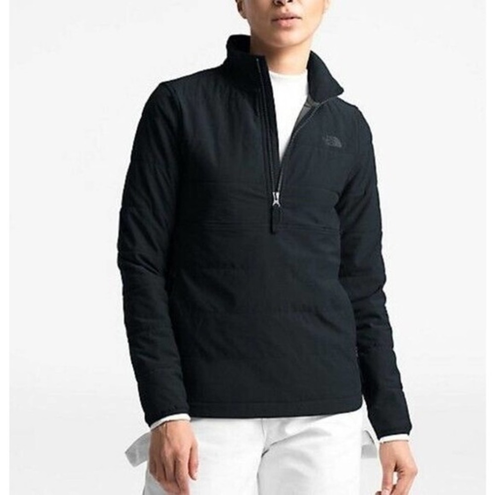 North Face Mountain Sweatshirt Jacket Womens Small m‎ Black Ultralight 1/4 Zip